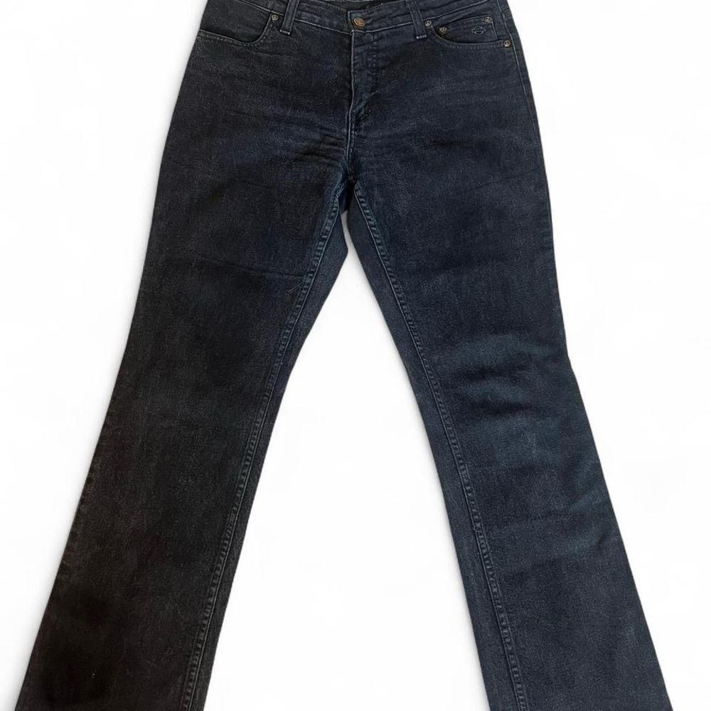 Harley-Davidson Black Flare Wide Leg Jeans